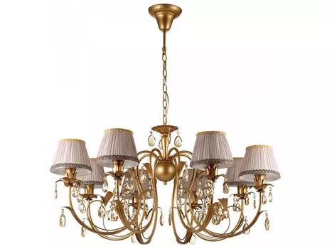 Подвесная люстра carolla (odeon light) золотой 117 см.