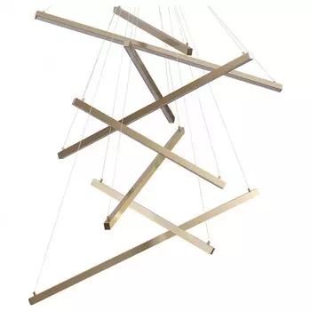 Подвесная люстра cometa (odeon light) золотой 150 см.