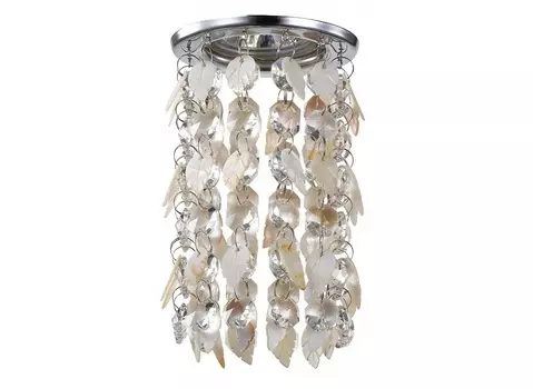 Подвесная люстра conch (novotech) серебристый 20 см.