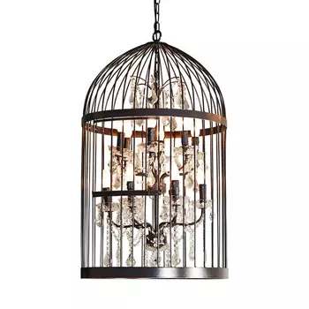 Подвесная люстра crystal chandelier (gramercy) прозрачный 98 см.