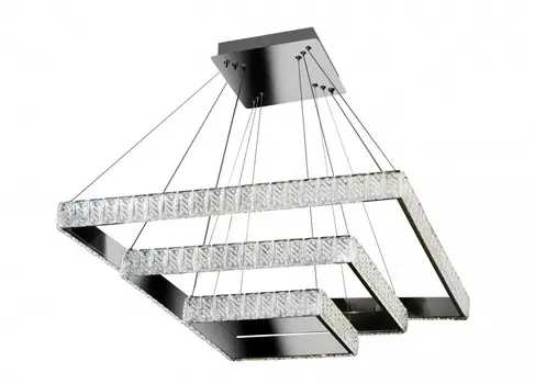 Подвесная люстра crystal ice (iledex) серебристый 70 см.