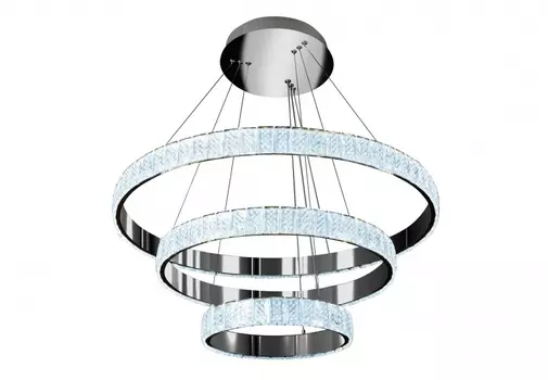 Подвесная люстра crystal ice (iledex) серебристый 72 см.