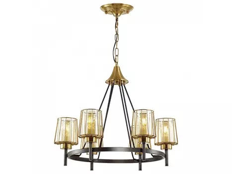 Подвесная люстра dogana (odeon light) золотой 103 см.