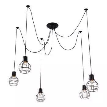 Подвесная люстра escada 1129/5s (black) (escada) черный 2500 см.