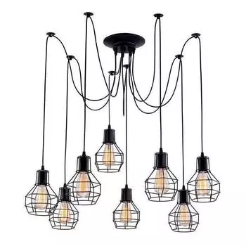 Подвесная люстра escada 1129/8s (black) (escada) черный 2500 см.