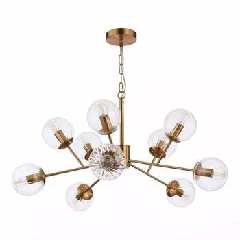 Подвесная люстра evoluce andria sle220803-10 (evoluce) золотой 520 см.