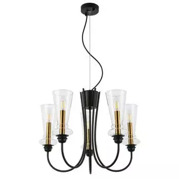 Подвесная люстра evoluce rammo sle112403-05 (evoluce) черный 440 см.