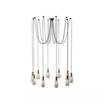 Подвесная люстра фьюжн (regenbogen life) черный 200 см.