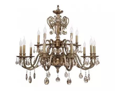 Подвесная люстра габриэль (chiaro) бронзовый 195 см.