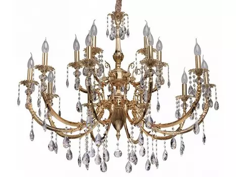 Подвесная люстра габриэль (chiaro) золотой 168 см.
