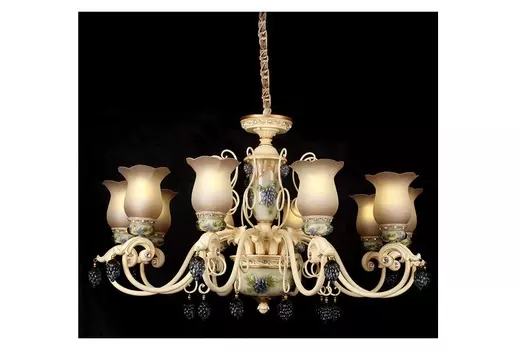 Подвесная люстра грейп (lumien hall) бежевый 66 см.