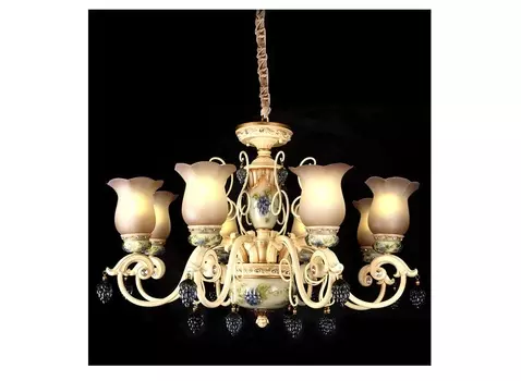 Подвесная люстра грейп (lumien hall) оранжевый 62 см.