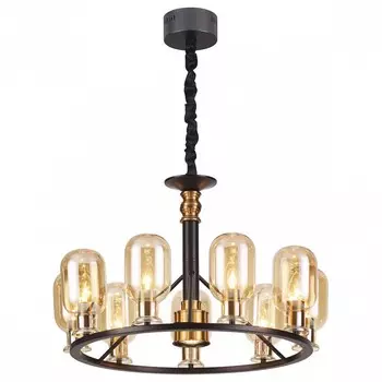 Подвесная люстра grif (odeon light) черный 150 см.