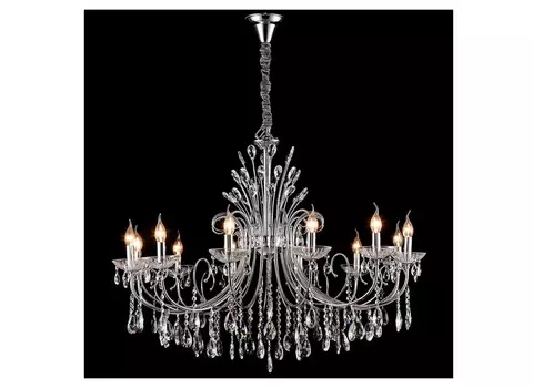 Подвесная люстра хлоя (lumien hall) прозрачный 79 см.