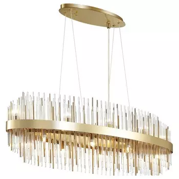 Подвесная люстра ida (odeon light) золотой 120 см.