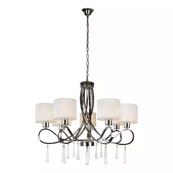 Подвесная люстра ilamp bella (ilamp) серебристый 80 см.