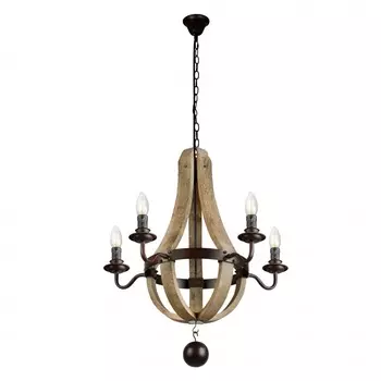 Подвесная люстра ilamp epoca loft (ilamp) коричневый 70 см.