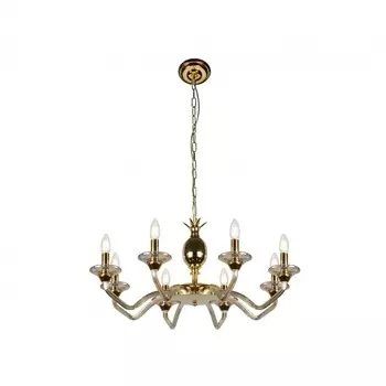 Подвесная люстра ilamp flo (ilamp) золотой 43 см.