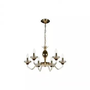 Подвесная люстра ilamp flo (ilamp) золотой 44 см.