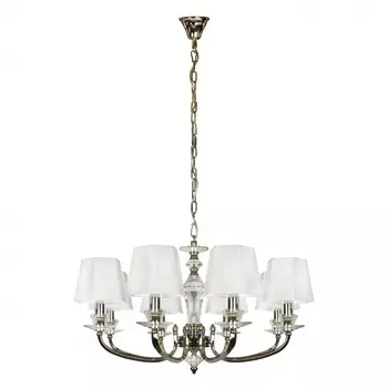 Подвесная люстра ilamp holywood (ilamp) серебристый 65 см.