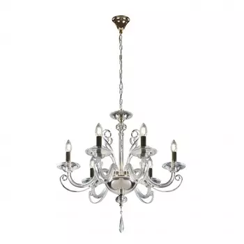 Подвесная люстра ilamp king (ilamp) серебристый 62 см.