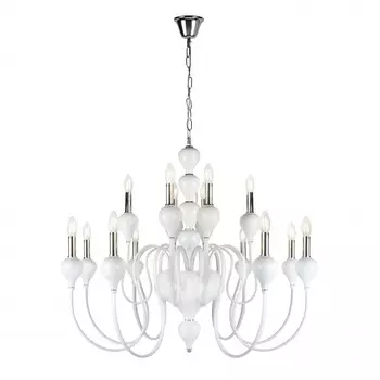 Подвесная люстра ilamp lady (ilamp) белый 94 см.