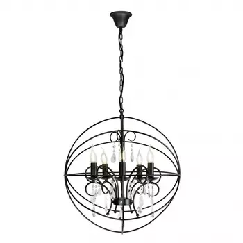 Подвесная люстра ilamp life (ilamp) черный 73 см.