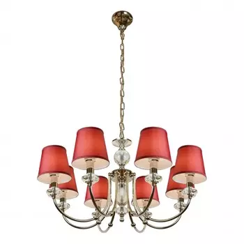 Подвесная люстра ilamp magic (ilamp) красный 53 см.