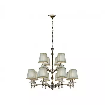 Подвесная люстра ilamp olivia (ilamp) серебристый 77 см.