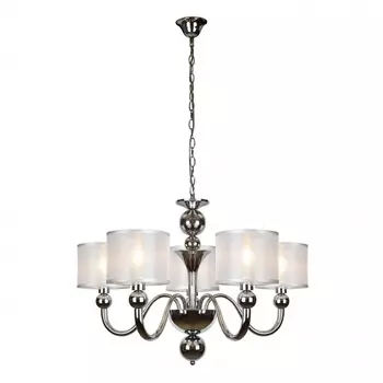 Подвесная люстра ilamp spring (ilamp) серебристый 70 см.