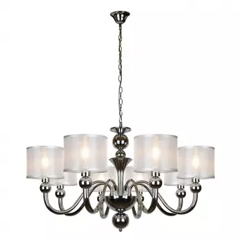 Подвесная люстра ilamp spring (ilamp) серебристый 70 см.