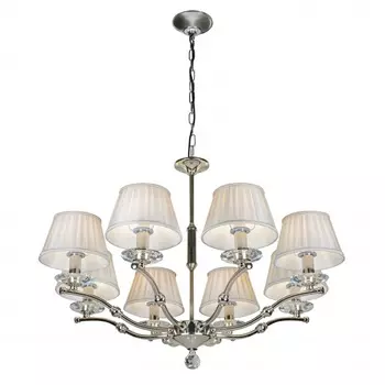 Подвесная люстра ilamp vivaldi (ilamp) серебристый 43 см.