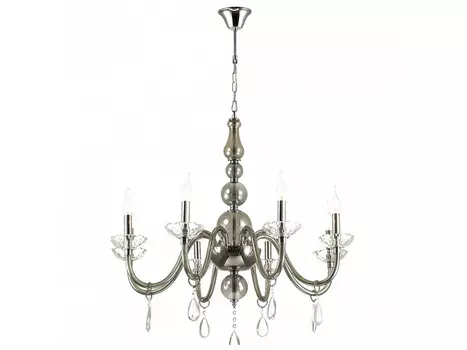 Подвесная люстра kepria (odeon light) серебристый 155 см.