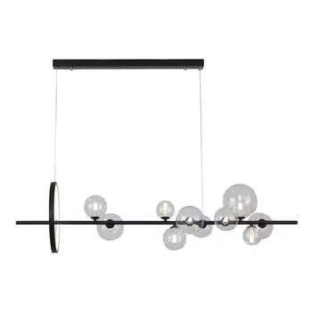 Подвесная люстра kink light иона 07608-10a,19 (kink light) черный 1200x2000 см.