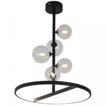 Подвесная люстра kink light иона 07608-5аl,19 (kink light) черный 590 см.