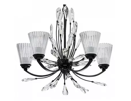 Подвесная люстра летиция 6 (chiaro) прозрачный 215 см.