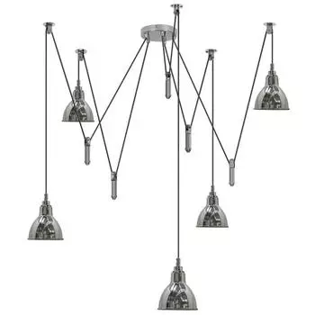 Подвесная люстра lightstar acrobata 761054 (lightstar) серебристый 250 см.