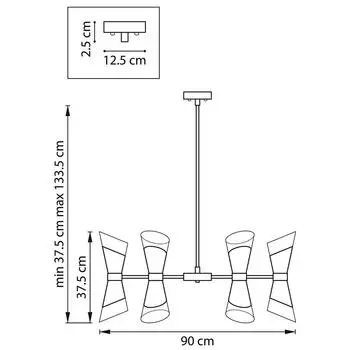 Подвесная люстра lightstar strato 817167 (lightstar) черный 375 см.