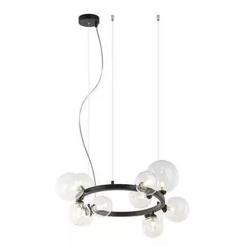 Подвесная люстра lumien hall lovrenc lh4125/11p-bk-cl (lumien hall) черный 320 см.