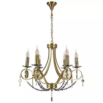 Подвесная люстра lumien hall орабель 2036/6h-abp-sy (lumien hall) бронзовый 340 см.