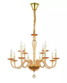 Подвесная люстра lumien hall рьяна 2030/12h-amgd (lumien hall) золотой 680 см.