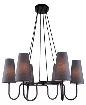 Подвесная люстра lumien hall сиринга 4006/6p-bk-gr-bl (lumien hall) серый 730x900 см.