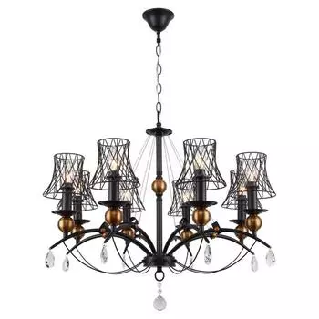 Подвесная люстра lussole lgo arivaca lsp-8104 (lussole) черный 1000 см.