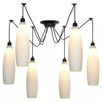 Подвесная люстра lussole lgo shirley lsp-8435 (lussole) белый 500 см.