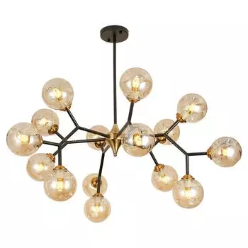 Подвесная люстра lussole loft astoria lsp-8309 (lussole) золотой 350 см.