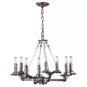 Подвесная люстра lussole loft lsp-9378 (lussole) коричневый 500 см.