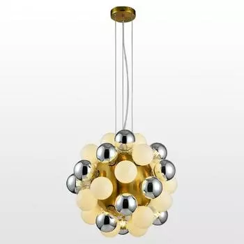 Подвесная люстра lussole topgrade haines lsp-8405 (lussole) золотой 550 см.