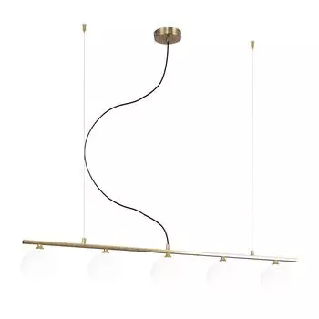 Подвесная люстра moderli sector v3080-5p (moderli) белый 1180x150 см.