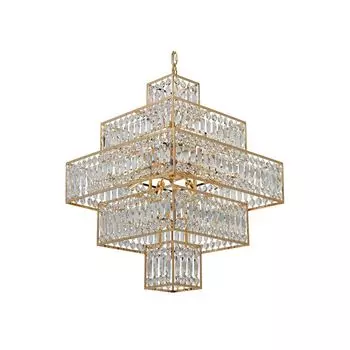 Подвесная люстра монарх (regenbogen life) золотой 60x167x60 см.