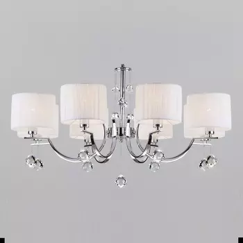 Подвесная люстра napoli (eurosvet) серебристый 90 см.